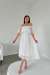 Glamour Pliseli Şifon Elbise 582850 Beyaz