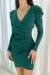 Jane Prenses Kol Büzgülü Mini Elbise 581937 Yeşil