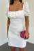 Sirius Sırt Dekolte Mini Elbise 4587 Beyaz